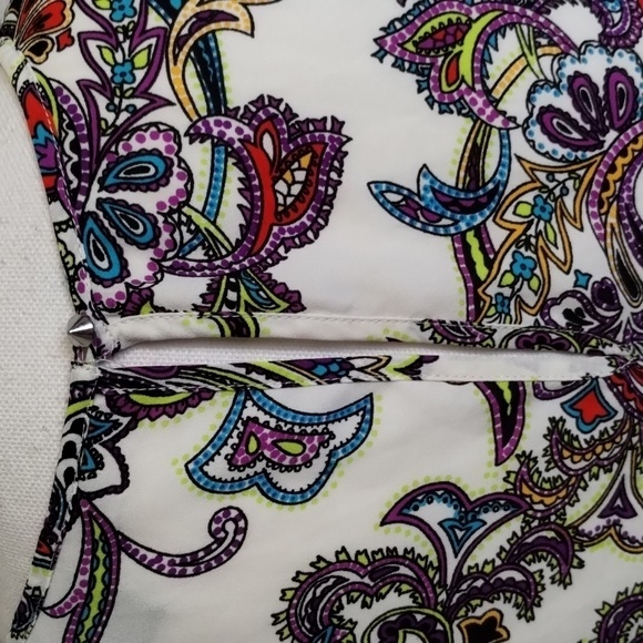 Banana Republic Colorful Sleeveless Paisley Ruffle Pleated Top - Picture 7 of 11